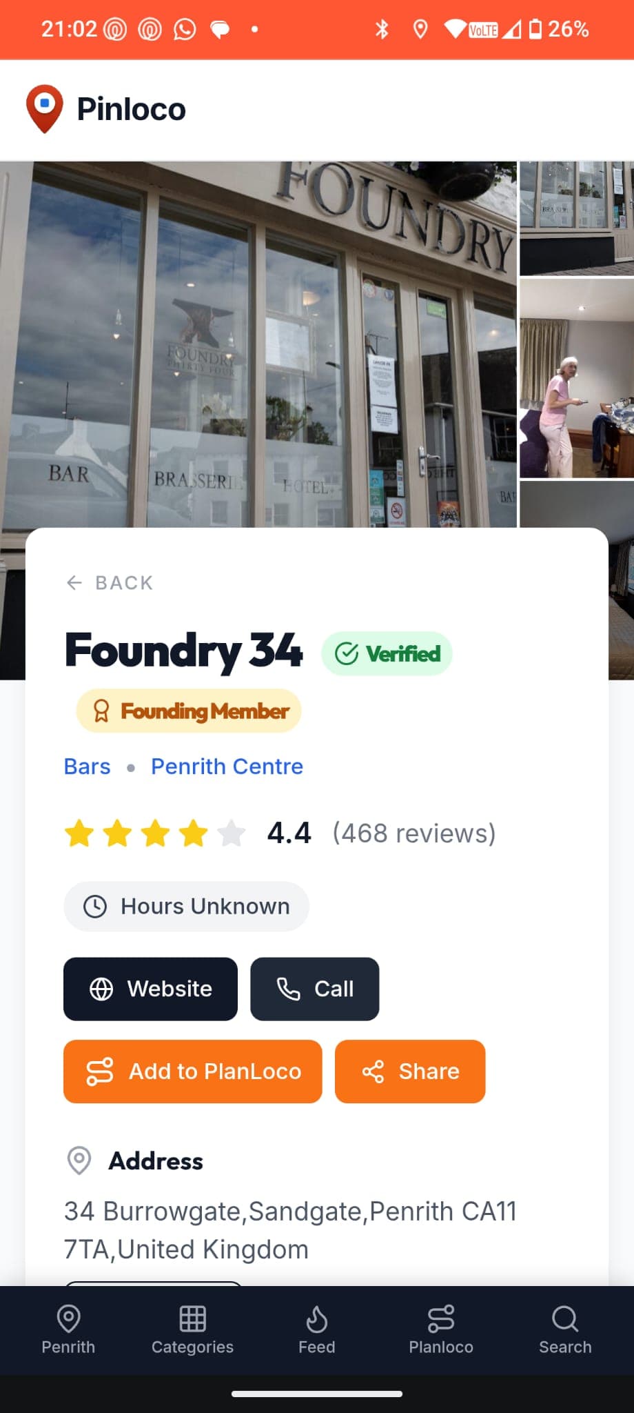 Foundry 34 Penrith — Verified business with Founding Member badge, 4.4 stars